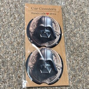 Star Wars Darth Vader Black and Silver Car Coasters